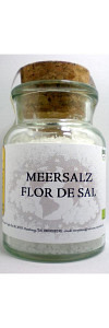 Meersalz Flor de Sal im Korkenglas